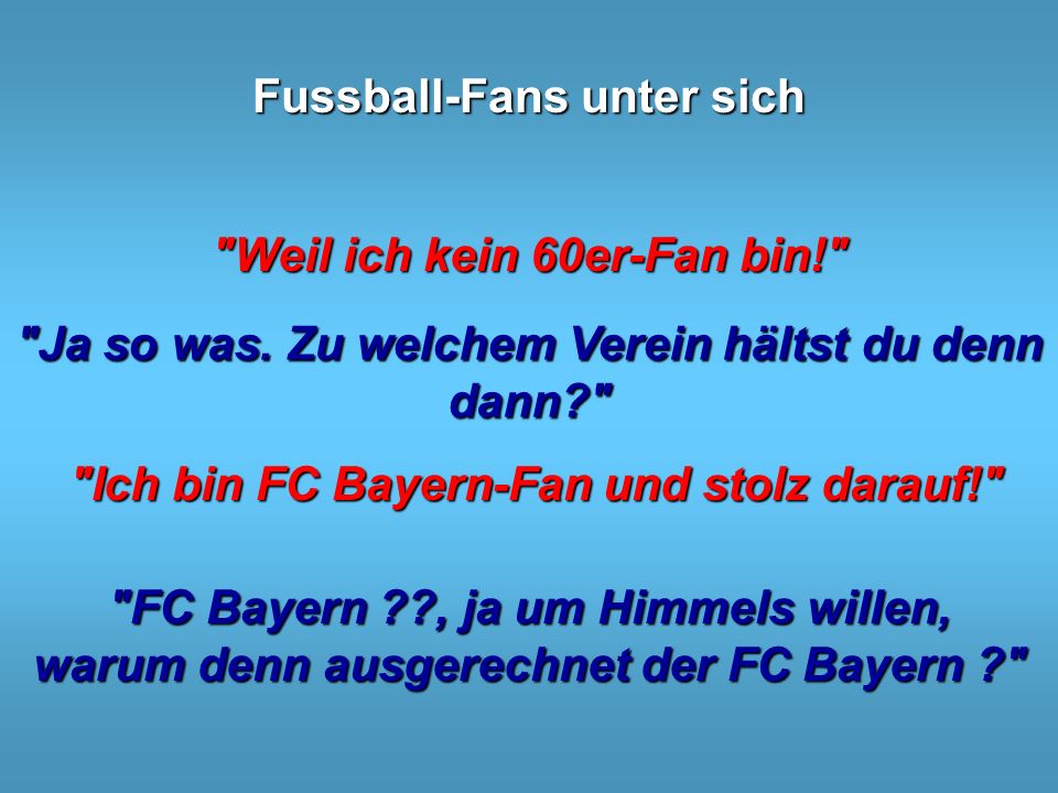 Weil ich kein 60er-Fan bin!