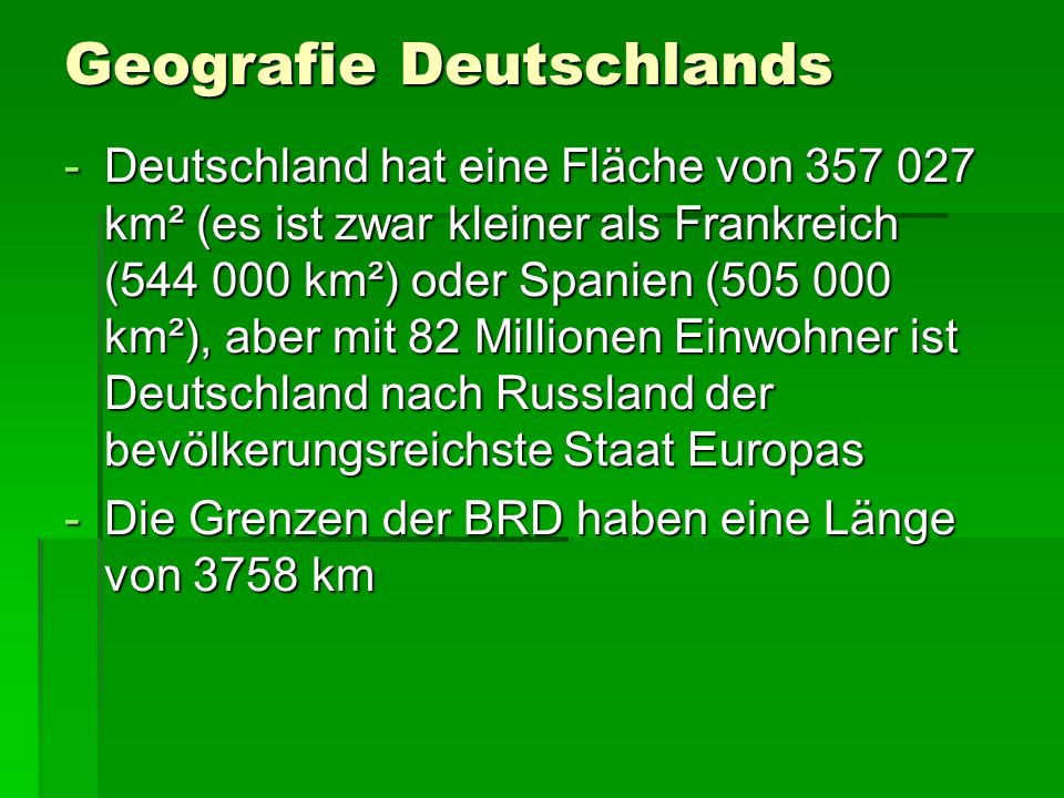 Geografie Deutschlands
