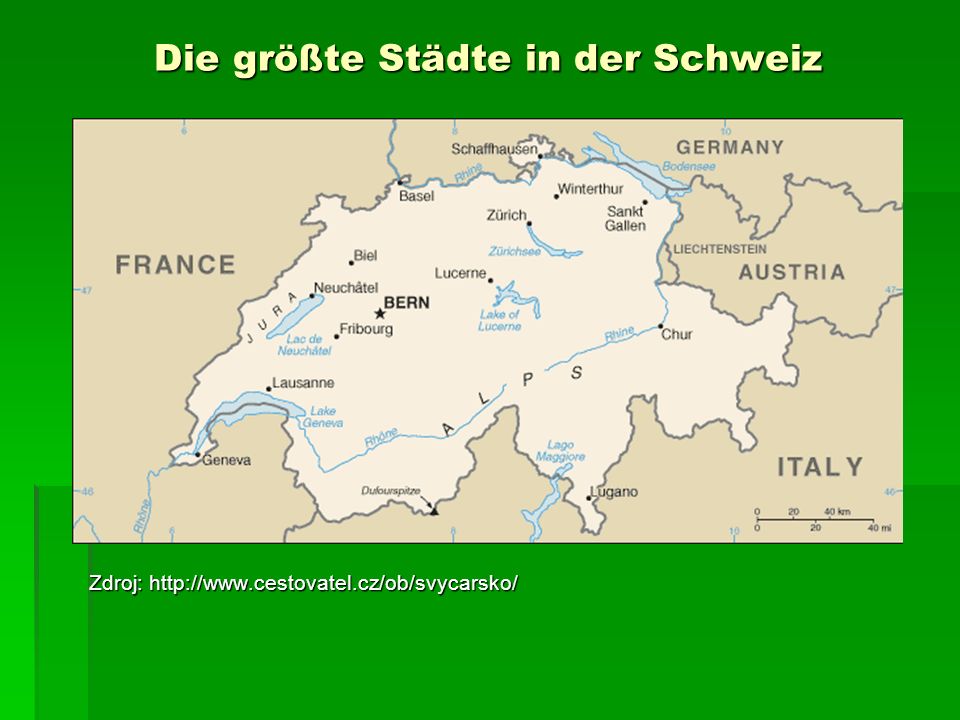 Die größte Städte in der Schweiz
