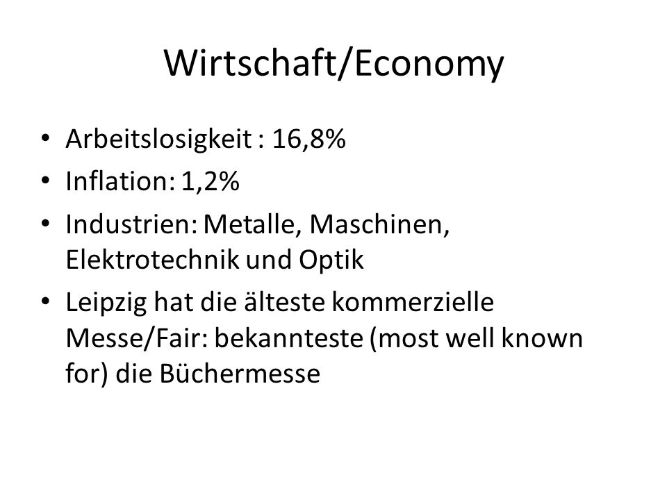 Wirtschaft/Economy Arbeitslosigkeit : 16,8% Inflation: 1,2%