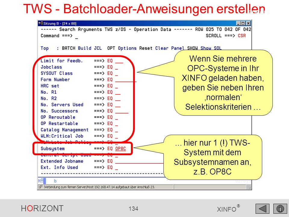 TWS - Batchloader-Anweisungen erstellen