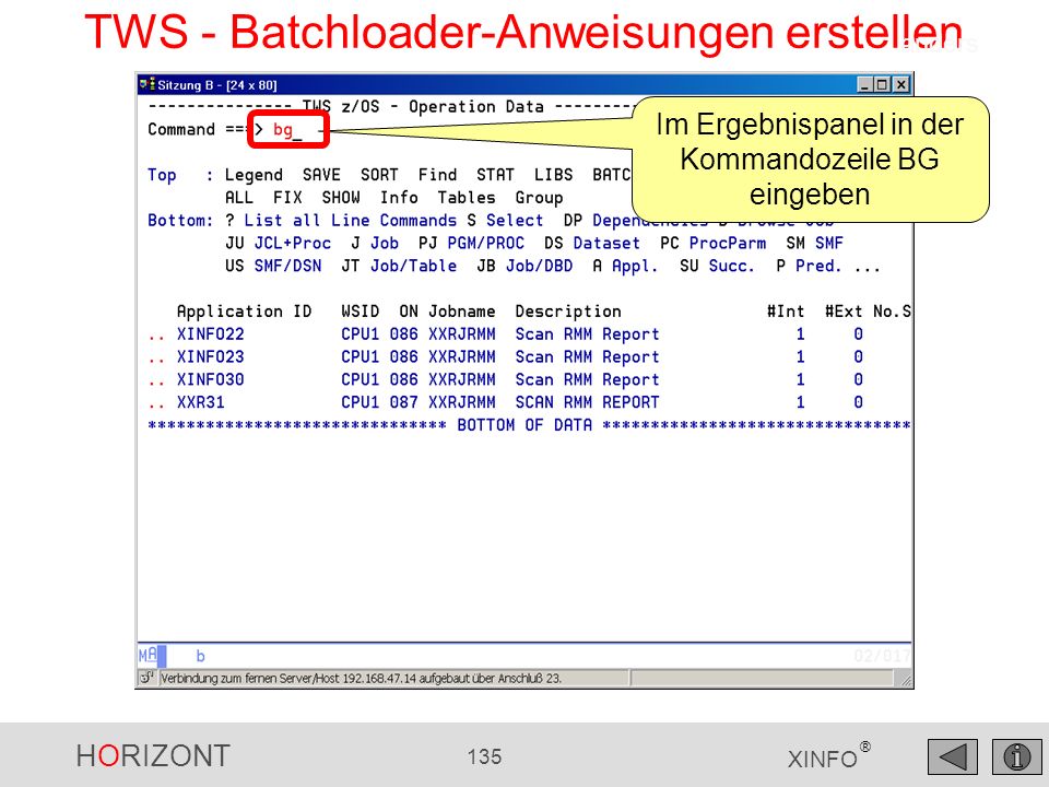 TWS - Batchloader-Anweisungen erstellen