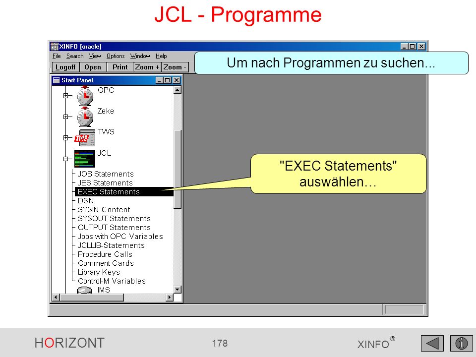 JCL - Programme Um nach Programmen zu suchen...