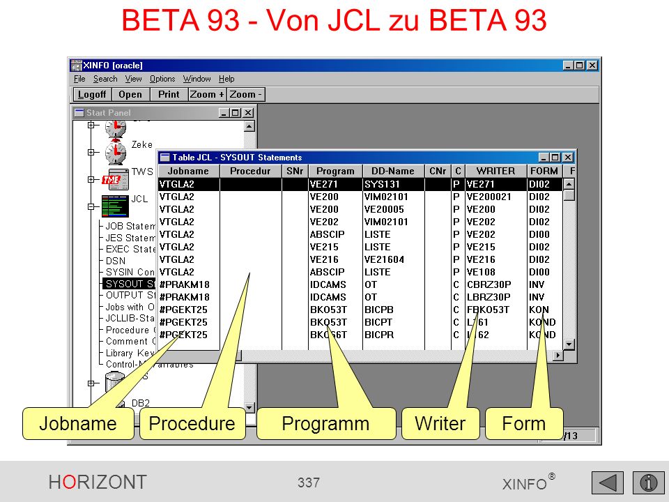 BETA 93 - Von JCL zu BETA 93 Jobname Procedure Programm Writer Form