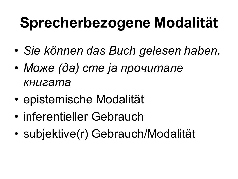 Sprecherbezogene Modalität