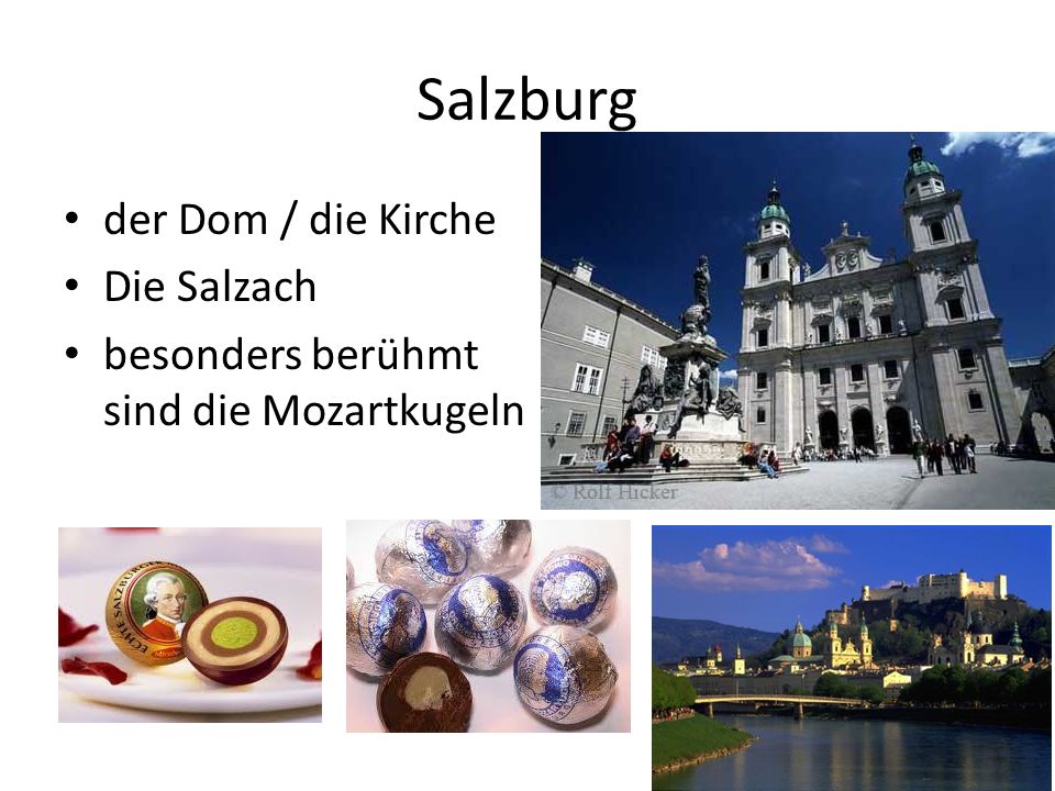Salzburg der Dom / die Kirche Die Salzach