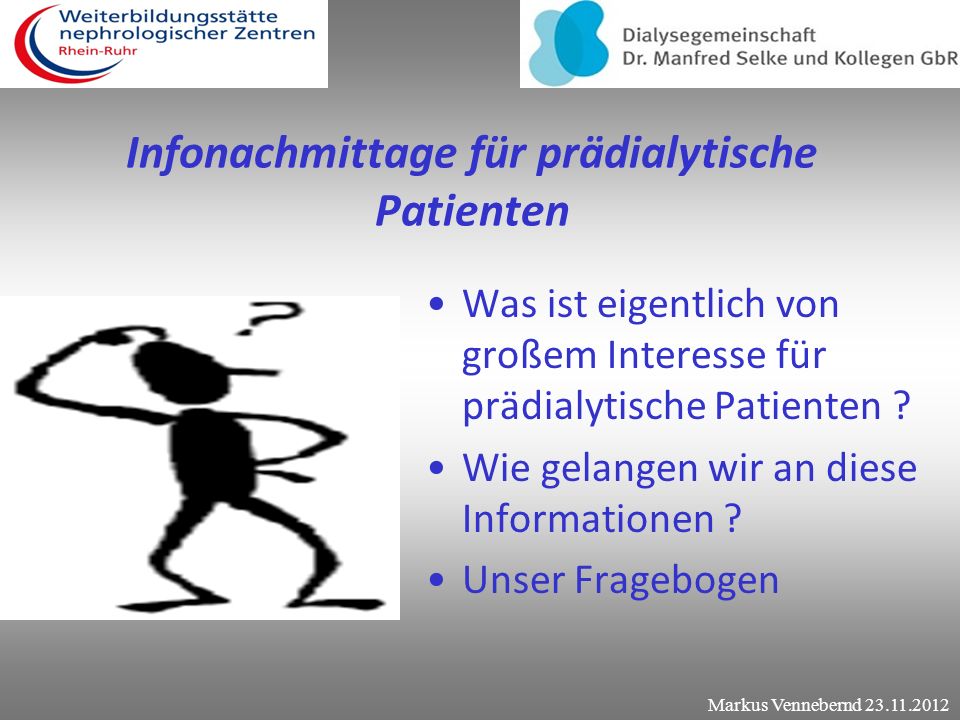 Infonachmittage für prädialytische Patienten