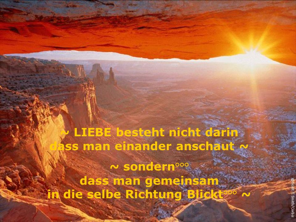 ~ LIEBE besteht nicht darin dass man einander anschaut ~