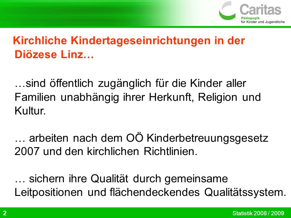 Kirchliche Kindertageseinrichtungen in der Diözese Linz…