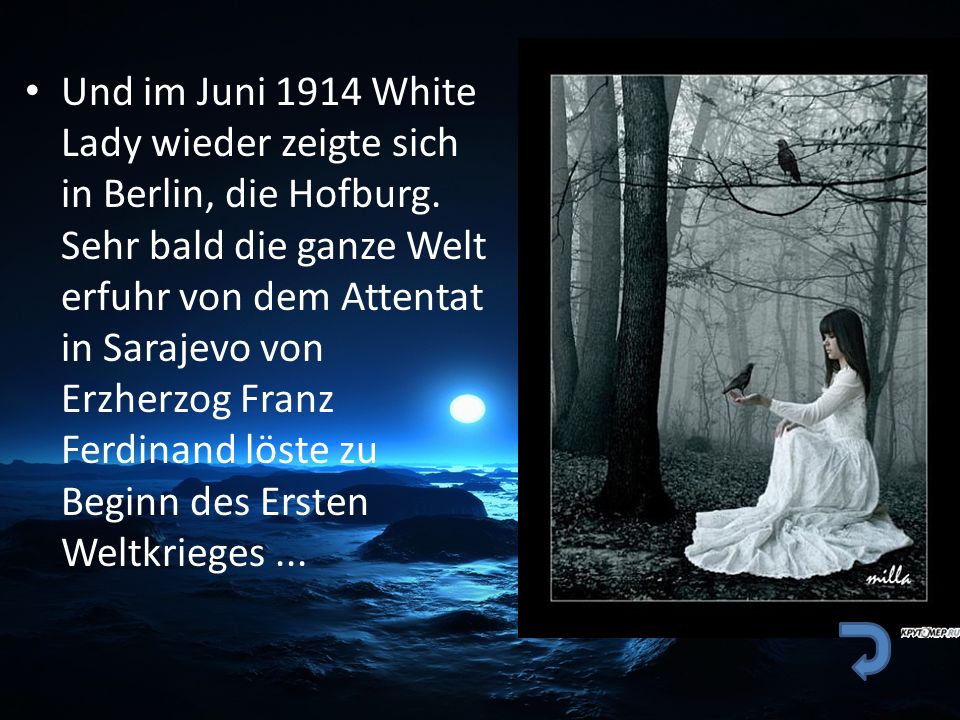 Und im Juni 1914 White Lady wieder zeigte sich in Berlin, die Hofburg