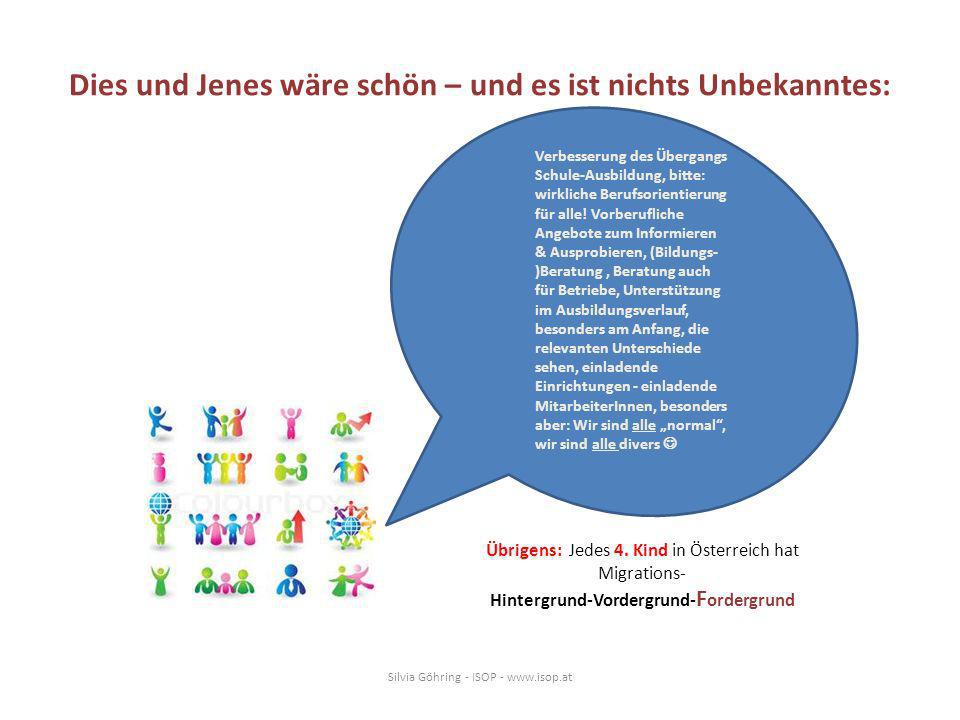 Dies und Jenes wäre schön – und es ist nichts Unbekanntes: