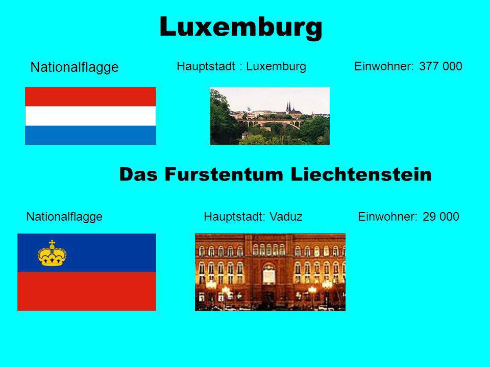 Luxemburg Das Furstentum Liechtenstein Nationalflagge