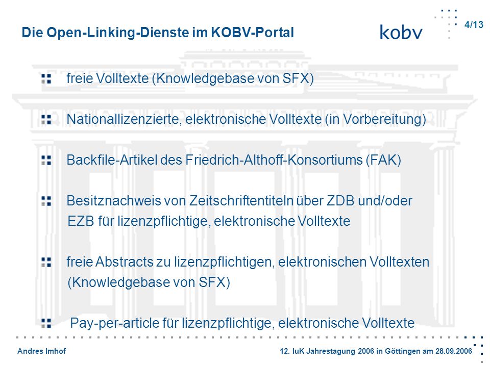 Die Open-Linking-Dienste im KOBV-Portal