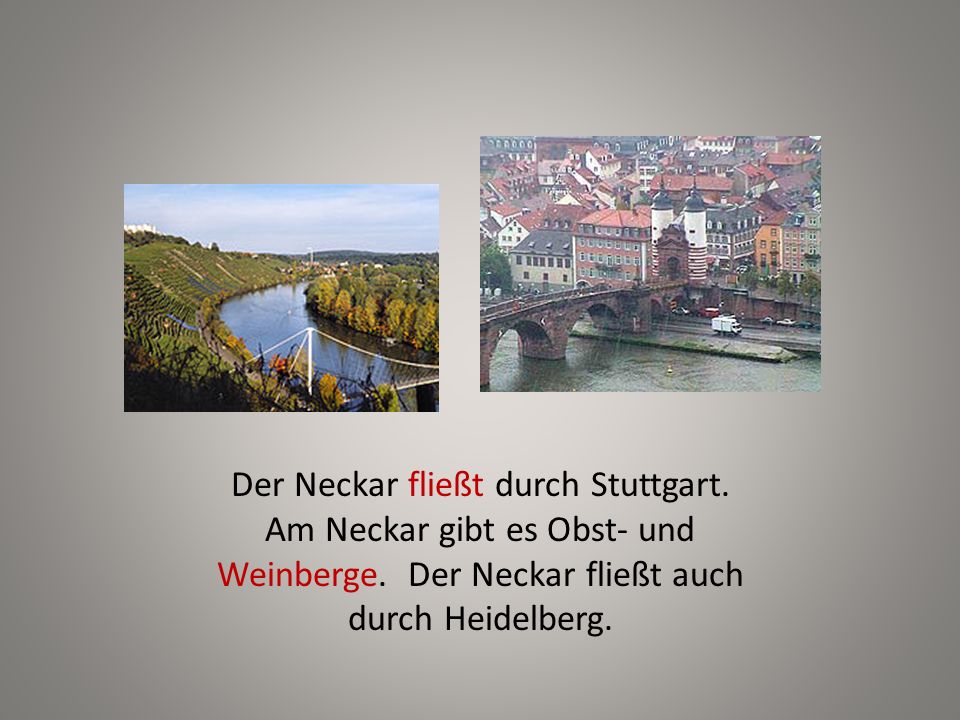 Der Neckar fließt durch Stuttgart