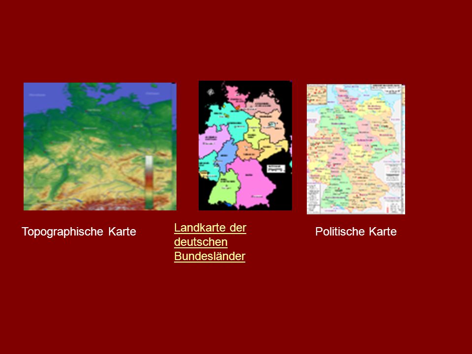 Landkarte der deutschen Bundesländer