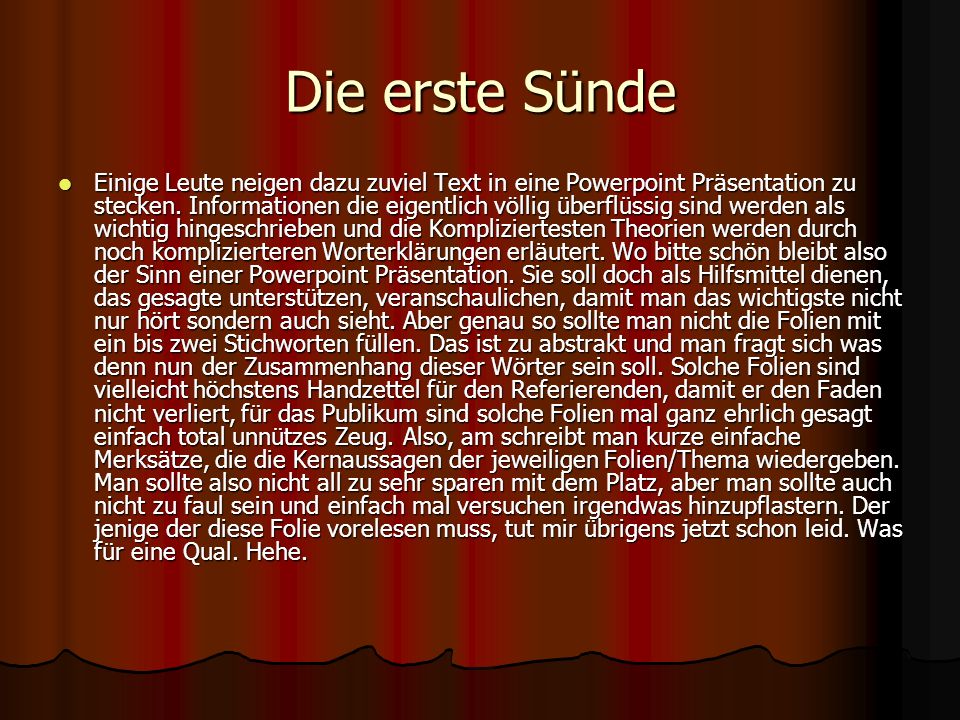 Die erste Sünde
