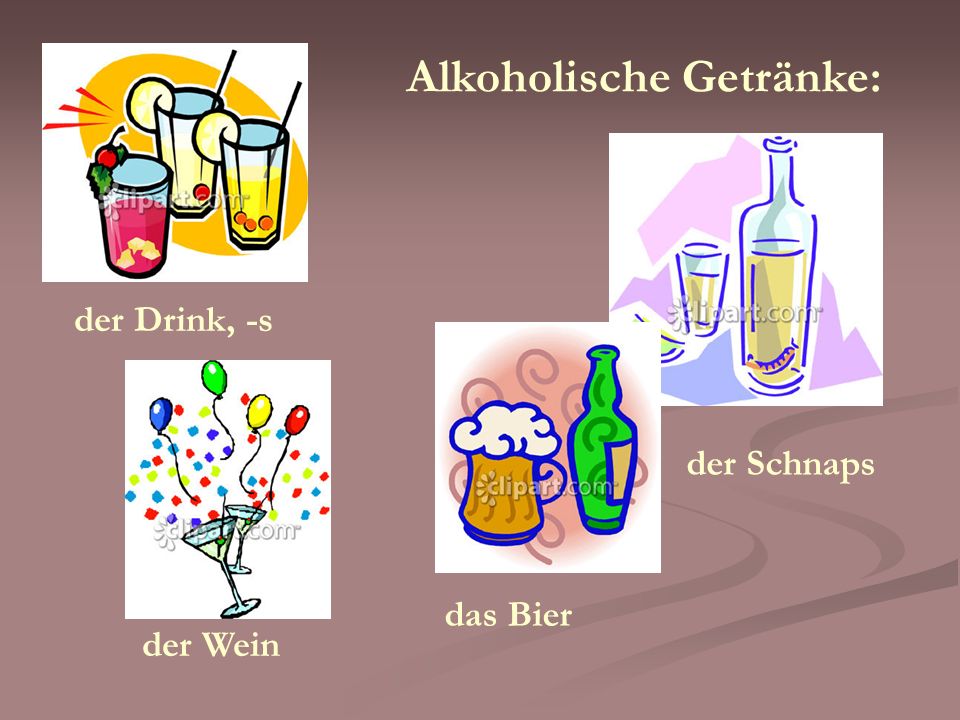 Alkoholische Getränke: