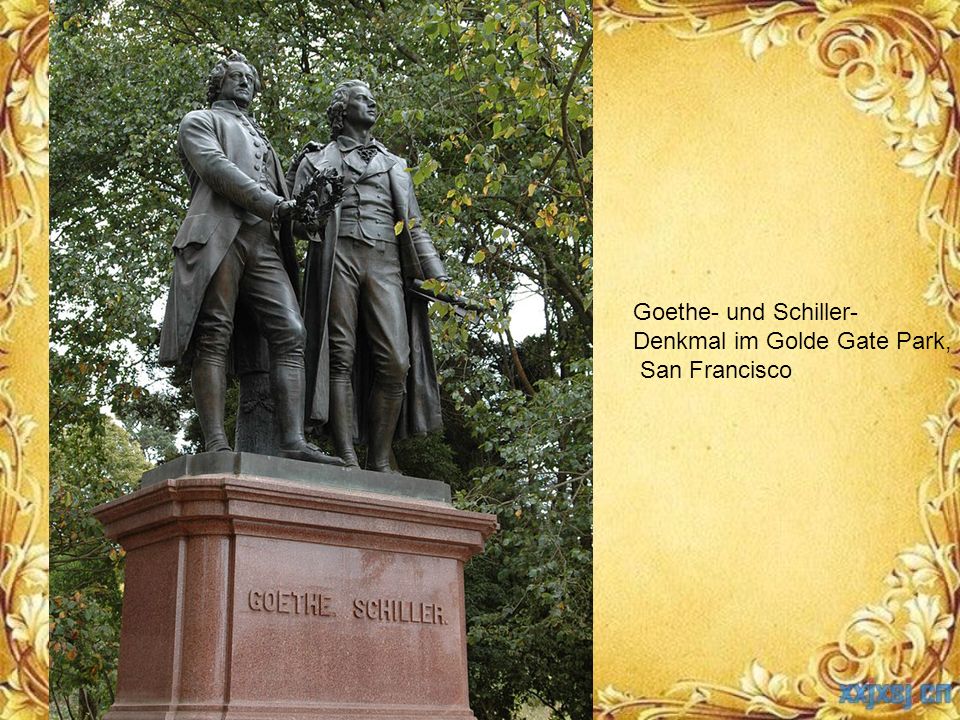 Goethe- und Schiller- Denkmal im Golde Gate Park, San Francisco