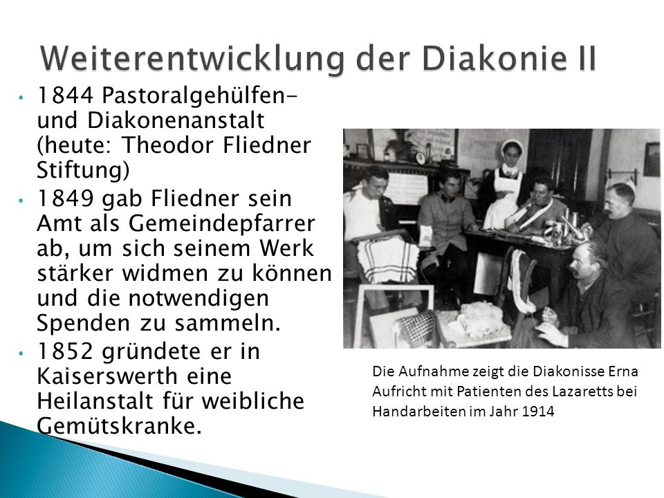 Weiterentwicklung der Diakonie II
