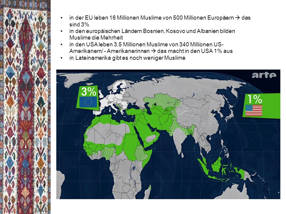 in der EU leben 16 Millionen Muslime von 500 Millionen Europäern  das sind 3%