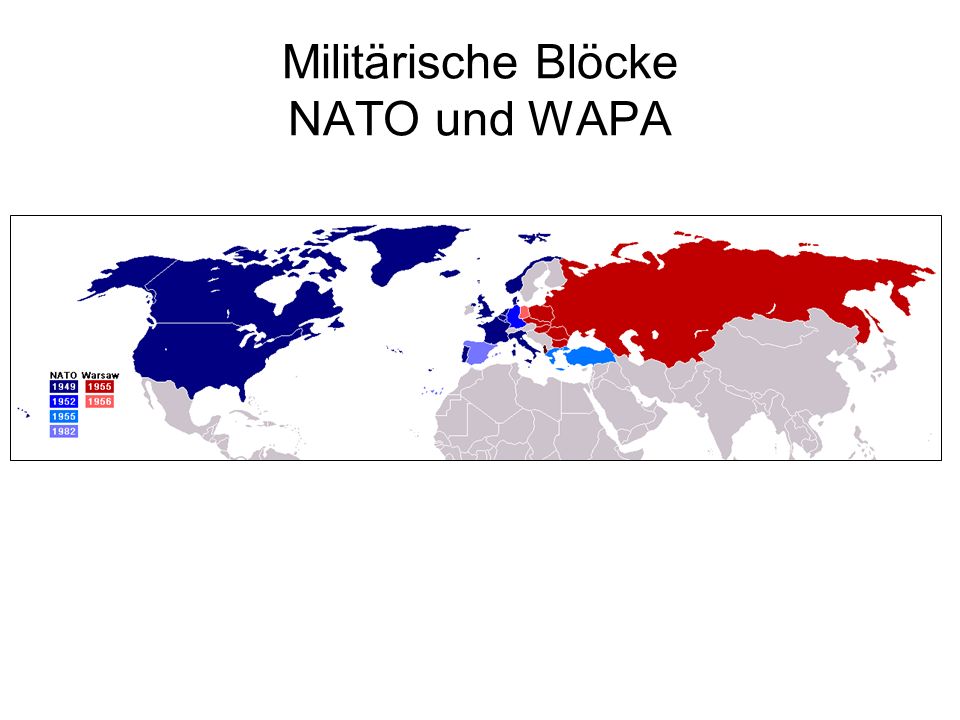 Militärische Blöcke NATO und WAPA