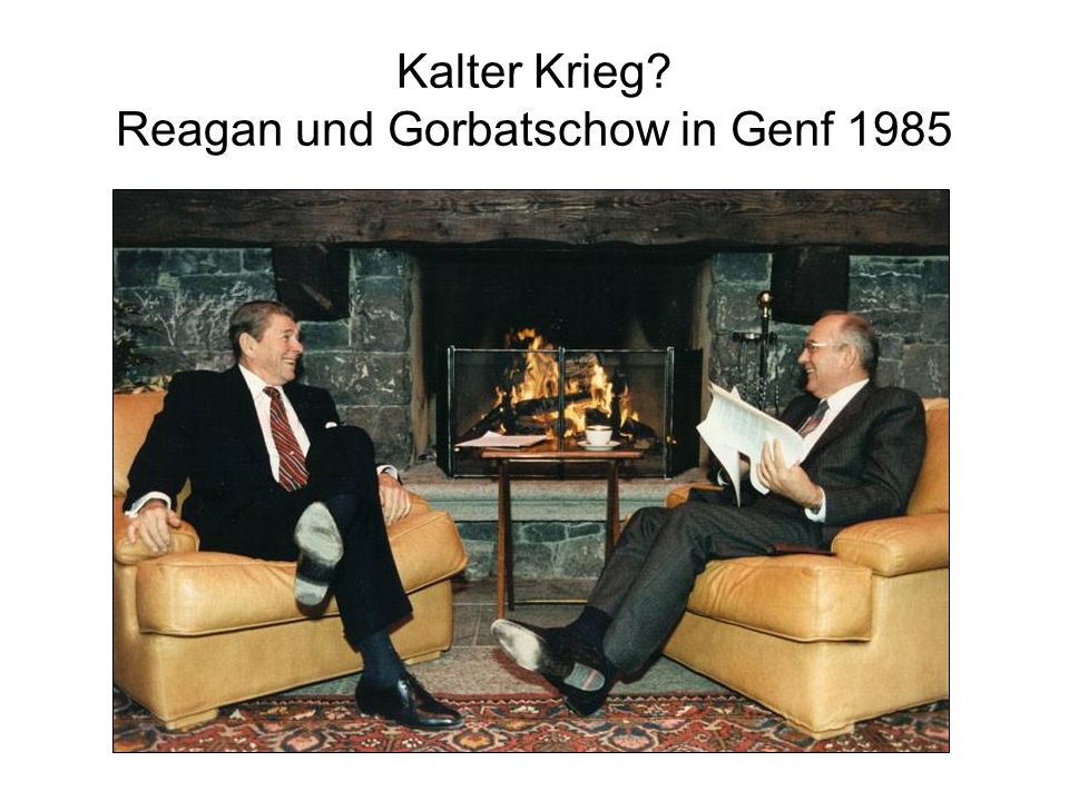 Kalter Krieg Reagan und Gorbatschow in Genf 1985