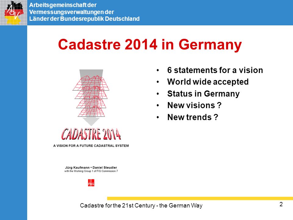 Cadastre for the 21st Century - the German Way