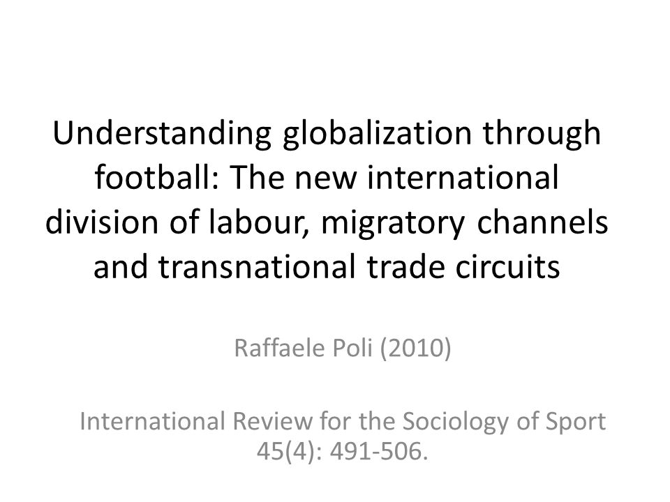 International Review for the Sociology of Sport 45(4):