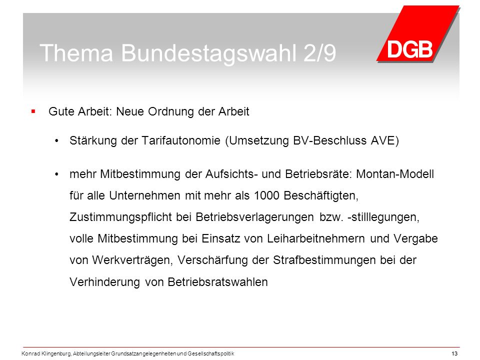 Thema Bundestagswahl 2/9