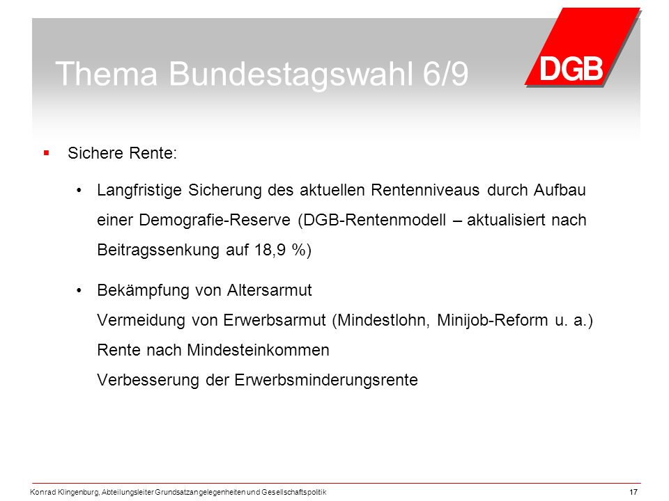 Thema Bundestagswahl 6/9