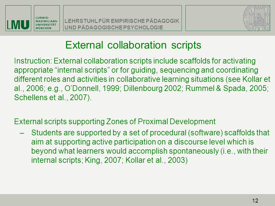 External collaboration scripts