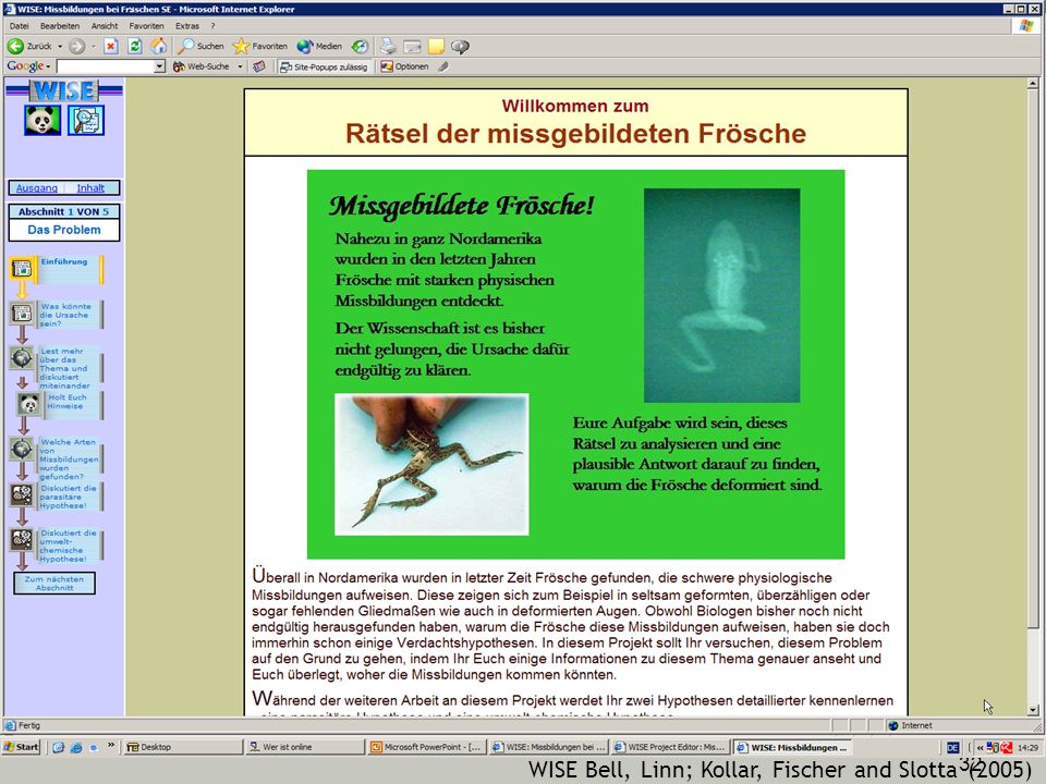 WISE Bell, Linn; Kollar, Fischer and Slotta (2005)
